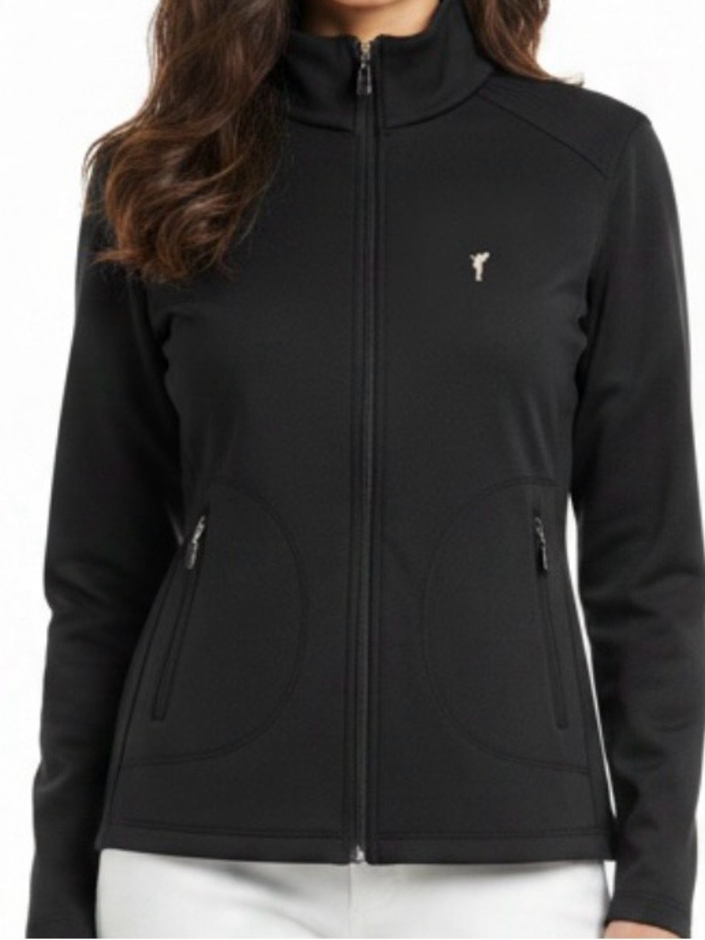 Women's Black Zip-Up Utility Jacket Size: Medium
